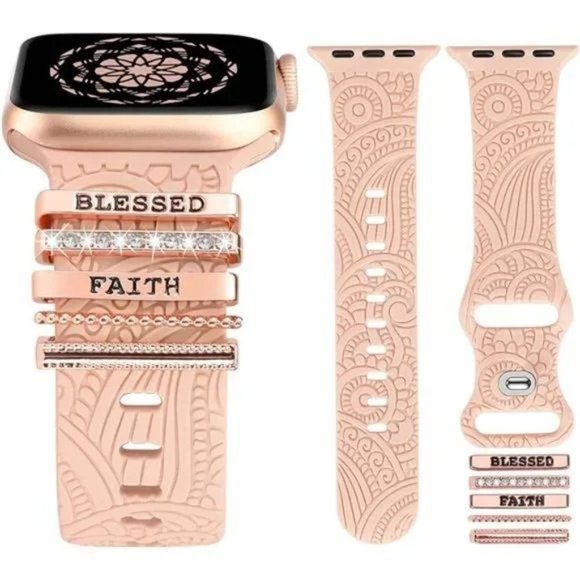 Luxury Apple Watch Band with Charms - Picture 1 of 6